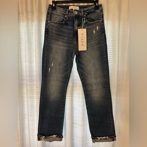 Risen Distressed Denim Straight Leg Jeans - NWT - Multiple Sizes